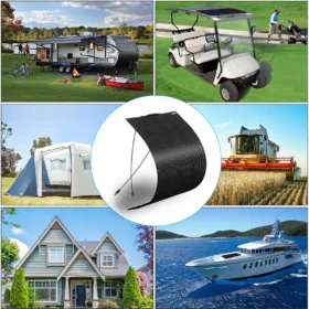 แผงโซลาร์เซลล์แบบยืดหยุ่น XINPUGUANG 120W 18.15V โมดูลโซลาร์เซลล์แบบโมโนคริสตัลไลน์ ระดับการป้องกันน้ำ IP68 สำหรับหลังคาบ้านเคลื่อนที่ เรือแคมป์ปิ้ง และรถบ้าน 6