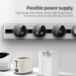 เต้ารับต่อไฟฟ้ามาตรฐาน UK EU มาตรฐาน US พร้อมที่ชาร์จ USB ช่องเสียบรางไฟช่องครัวแบบซ่อนติดผนัง 4