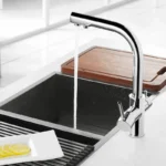 สีดําสีขาวทองเหลืองหรูหราน้ําก๊อกน้ําห้องครัว Dual Handle ร้อนและเย็นน้ําดื่ม 3-Way FILTER KITCHEN Mixer ก๊อก 3