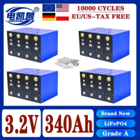 แบตเตอรี่ LiFePO4 3.2V แบบชาร์จได้ 360Ah 340ah 320Ah เหมาะสำหรับระบบพลังงานแสงอาทิตย์ DIY 12V 24V 48V สำหรับรถบ้าน เรือ ไม่มีภาษี 2