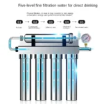 เครื่องกรองน้ำ 5 ขั้นตอน แบบติดตั้งใต้ซิงค์ ดื่มได้ทันที ผลิตจากสแตนเลส กำจัดสนิม ทราย คลอรีนตกค้าง และจุลชีพ 3