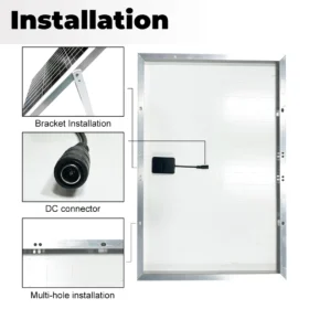 แผงโซลาร์เซลล์ SOECOPO 1500W เกรด A+ สำหรับใช้ในบ้าน รถบ้าน เรือ 18V กันน้ำ 10BB เซลล์ ประสิทธิภาพสูง 50W 3