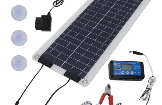 เครื่องชาร์จพลังงานแสงอาทิตย์ 100W กันน้ํา Trickle Charger พลังงานแสงอาทิตย์แบตเตอรี่ Keeper DUAL OUTPUT สําหรับ 12 V-24 V รถ RV เรือรถจักรยานยนต์ 1