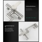 ก๊อกน้ําติดผนังพร้อมเครื่องพ่นสารเคมี 7.6-8.4 นิ้วศูนย์ก๊อกน้ําอ่างล้างจานเชิงพาณิชย์สแตนเลสผสมแตะเครื่องพ่นสารเคมีซักรีด 5