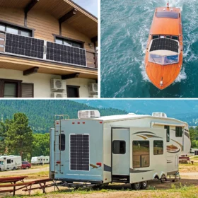 แผงโซลาร์เซลล์แบบยืดหยุ่น XINPUGUANG 12V 50W 19.8V 100W แผงโซลาร์เซลล์แบบโฟโตโวลตาอิกสำหรับชาร์จแบตเตอรี่ในรถยนต์ เรือ บ้าน รถบ้าน ระเบียง 6