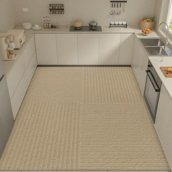 ห้องครัวพรมกันน้ําและน้ํามัน Wash-ฟรีพรมปูพื้นสามารถตัดขนาดใหญ่พรม Diatomite ตกแต่งบ้านเท้า 1