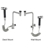 บากาลาก๊อกน้ำสำหรับห้องน้ำแบบหมุนก๊อกน้ำสำหรับห้องครัวผนังหรือบนดาดฟ้าก๊อกน้ำสำหรับห้องน้ำก๊อกน้ำออกประตูทำจากสแตนเลส304 6