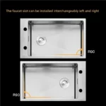 อ่างล้างจานสแตนเลส Transversal ด้านข้างหลุมขนาดใหญ่ Single Slot ในครัวเรือนโรงอาหารจานและล้างผักอ่างล้างหน้า 3