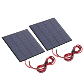 2W แผงพลังงานแสงอาทิตย์ Polysilicon แผงพลังงานแสงอาทิตย์ DC9V 2W อีพ็อกซี่แผงพลังงานแสงอาทิตย์ Polysilicon แบตเตอรี่ของเล่นโมดูล 100 ซม. 6