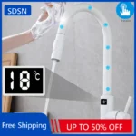 Touch ก๊อกน้ําห้องครัวดิจิตอล 304 สแตนเลสสตีลร้อนเย็นอ่างล้างจาน Tap Single Hole Digital Touch บนก๊อกน้ําห้องครัว 1