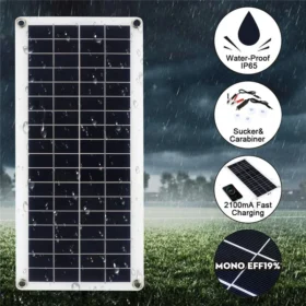 20 W-1000 W แผงพลังงานแสงอาทิตย์ 12V Solar Cell 100A Controller แผงพลังงานแสงอาทิตย์สําหรับโทรศัพท์ RV รถ MP3 PAD Charger กลางแจ้งแบตเตอรี่ Camping 2
