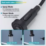 ก๊อกน้ําอ่างล้างจานแบบติดผนังดึงออกก๊อกน้ําอ่างล้างจานโค้งสูง, ก๊อกน้ําอ่างล้างจานแบบด้ามเดียว 3