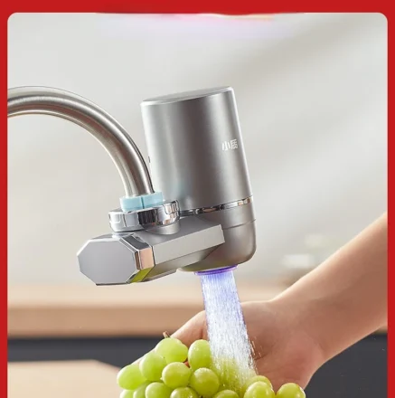 XIAoZhi เครื่องกรอง pemurni Air keran กรองคลอรีน, เครื่องกรองน้ำประปาสำหรับใช้ในครัวเรือน 1