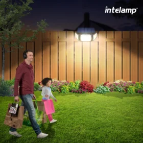 1200LM พลังงานแสงอาทิตย์สําหรับโคมไฟพลังงานแสงอาทิตย์กลางแจ้งแสงแดด Motion Sensor Light รีโมทคอนโทรลกันน้ํา Garden Street Wall YARD โคมไฟ 6