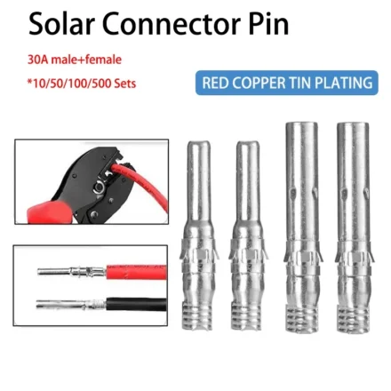 500/100/50/10 คู่ Solar Connector ชายและหญิงภายในสําหรับการเชื่อมต่อสายเคเบิล Pv ของ Solar Connector Pins 1