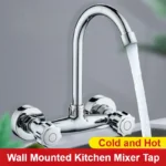 ติดผนังห้องครัว TAP คู่ก๊อกน้ําห้องครัวเย็นและน้ําร้อน TAP 360 หมุนอ่างล้างจานก๊อกน้ําอุปกรณ์ครัว 3