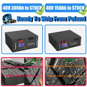 EU สต็อก 48V 300Ah LiFePO4 แบตเตอรี่ Active Equalizer 15Kwh 100Ah 120Ah 200Ah 150Ah 6000 รอบ RS485 สามารถ Home Energy Storage 3