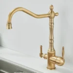 โบราณ Waterfilter TAP ก๊อกน้ําห้องครัว GOLD Mixer ดื่มห้องครัว Purify ก๊อกน้ําอ่างล้างจาน TAP Water TAP Crane สําหรับห้องครัว 3