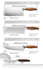 Professional มีดครัวญี่ปุ่นมีด Santoku สแตนเลสเนื้อปลาหั่น Meat Cleaver มีดเชฟเครื่องมือทําอาหาร 6