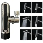 ใหม่ 6 โหมดก๊อกน้ําห้องครัวน้ําตก Spout Splash-Proof Universal 360 ° เครื่องเติมอากาศแบบหมุนได้ Multi-Function Faucet Spout Extender 2