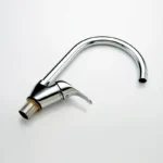 ก๊อกน้ําอ่างล้างจานร้อนเย็น TAP Deck ติดตั้งหมุน TAP ขัด Chrome Plated Sprayer เดี่ยวก๊อกน้ําห้องน้ํา 4