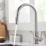 ก๊อกน้ําห้องครัวสแตนเลสแปรงก๊อกน้ําก๊อกน้ําอ่างล้างจานดึงออกก๊อกน้ําห้องครัวก๊อกน้ําหลุมเดียว 5