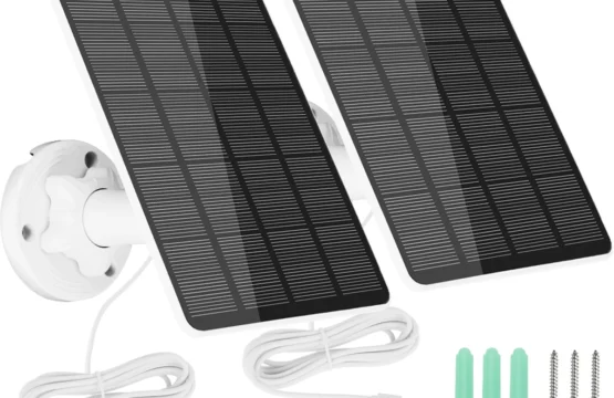 2 ชิ้น Solar Charger สําหรับกล้อง Micro USB หรือพอร์ต USB-C 5 วัตต์ IP65 กันน้ําพลังงานแสงอาทิตย์แผงชาร์จกล้อง 360 °   หมุนได้ 1