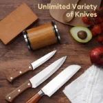 มีดกลิ้ง Sharpener ผู้ถือมีดแม่เหล็กเพชร Sharpening Stone ชุด 15 และ 20 องศามุม Roller อุปกรณ์ครัว 6