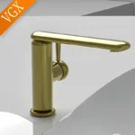ก๊อกน้ำห้องน้ำหรู VGX ก๊อกผสมอ่างล้างหน้า ก๊อกน้ำอ่างล้างหน้าแบบ Gourmet ก๊อกน้ำร้อนน้ำเย็น ทองเหลือง โครเมียม ดำ ทองขัดเงา 3