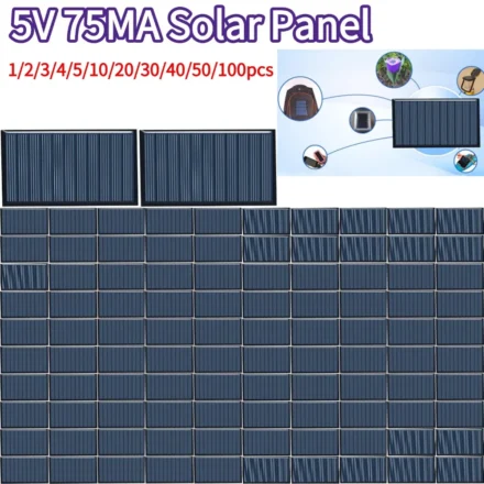 5V 75MA แผงพลังงานแสงอาทิตย์ DIY Powered รุ่นกลางแจ้งชุดพลังงานแสงอาทิตย์แบบชาร์จไฟได้สําหรับโทรศัพท์มือถือขนาดเล็ก DC แบตเตอรี่ Charger อุปกรณ์เสริม 1