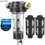 ALTHY Pre filter Whole House Spin Down เครื่องกรองน้ําตะกอน Central Prefilter Purifier System Backwash ตาข่ายสแตนเลส 1