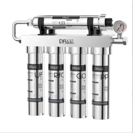 ระบบกรองน้ำ 5 ขั้นตอน พร้อมไส้กรอง เครื่องกรองน้ำสแตนเลส ไม่ต้องเสียบปลั๊ก ไม่มีน้ำเสีย ลดสารตะกั่ว คลอรีน 99.999% 1