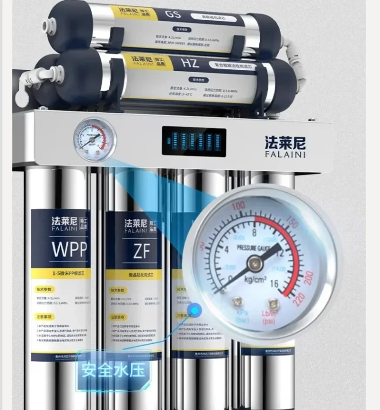 เครื่องกรองน้ำสแตนเลสฟาเลนี 7 ขั้นตอนการกรองแบบอัลตร้า สำหรับก๊อกน้ำในครัวเรือน DCW 1