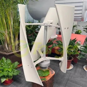 กังหันลมบ้านแนวตั้ง 5000W 12V 24V 48V 10KW 8KW ความเร็วลมเริ่มต้นต่ำ พร้อมตัวควบคุมไฮบริด Mppt พลังงานทดแทนฟรี 5