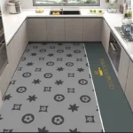 พื้นที่ขนาดใหญ่กันลื่นโคซี่ซิลิโคนไดอะตอมไมต์เสื่อครัวสําหรับบ้าน, แผ่นรองเท้าแห้งเร็วดูดซับน้ํา 1