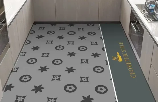 พื้นที่ขนาดใหญ่กันลื่นโคซี่ซิลิโคนไดอะตอมไมต์เสื่อครัวสําหรับบ้าน, แผ่นรองเท้าแห้งเร็วดูดซับน้ํา 1