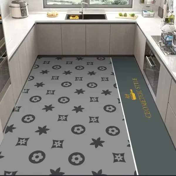 พื้นที่ขนาดใหญ่กันลื่นโคซี่ซิลิโคนไดอะตอมไมต์เสื่อครัวสําหรับบ้าน, แผ่นรองเท้าแห้งเร็วดูดซับน้ํา 1