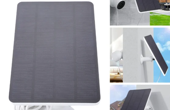 แผงโซลาร์เซลล์ 10W สำหรับกล้อง Google Nest โมโนคริสตัลไลน์ PET EVA กันน้ำ พร้อมสายเคเบิลยาว 9.8 ฟุต และขายึดปรับระดับได้ 1