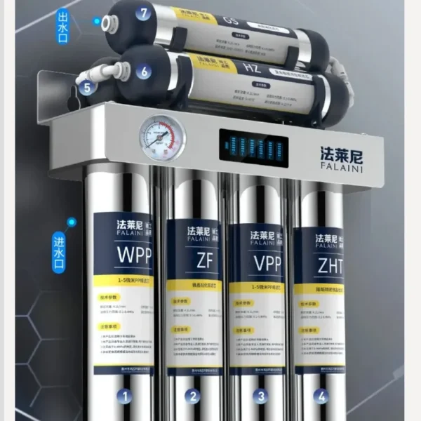 เครื่องกรองน้ำ Falani 7 ขั้นตอน ระบบกรองอัลตร้า พร้อมตัวกรองสแตนเลส สำหรับใช้ในบ้าน ครัว ติดตั้งกับก๊อกน้ำ ดื่มได้ทันที WWA 1