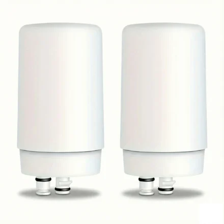 ไส้กรองน้ำ 3 ชิ้น สำหรับระบบกรองน้ำ Brita แบบติดก๊อก  ไส้กรองคาร์บอนกัมมันต์ อุปกรณ์ครัว สีขาว 1