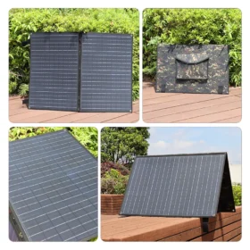 Foldable Solar Panel charger แผงโซล่าพับได้200W 150W 100W 12V กระเป๋าพับได้กันน้ำแบบพกพาที่ชาร์จแสงอาทิตย์แผงโซล่าชาร์จแบตเตอรี่ได้ 6