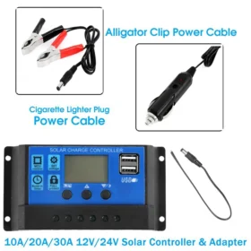 100W แผงโซล่า Kit DC 18V 10/20/30A Controller Solar เซลล์สำหรับรถ Yacht RV เรือโทรศัพท์มือถือแบตเตอรี่ Charger 5