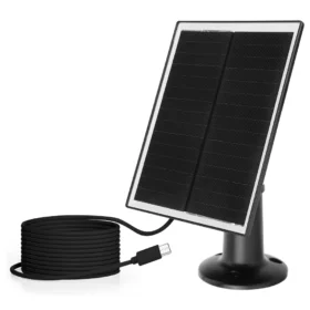 20W 5V Shingled Solar Panel Micro USB & USB-C Port Solar Panel Charger IP65 Waterproof Solar Charging Panel for Security Camera 6